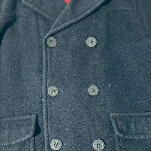 XL Tommy Hilfiger Navy Pea Coat - Picture 8 of 13